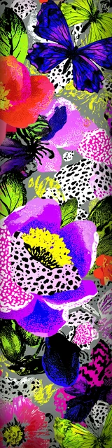 Free butterfly bookmarks of a butterfly with purple and green